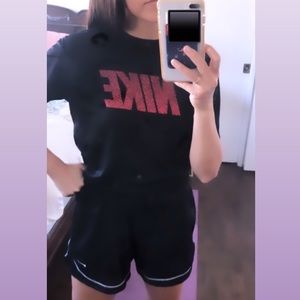 Nike Jersey Shirt in Black with red detail